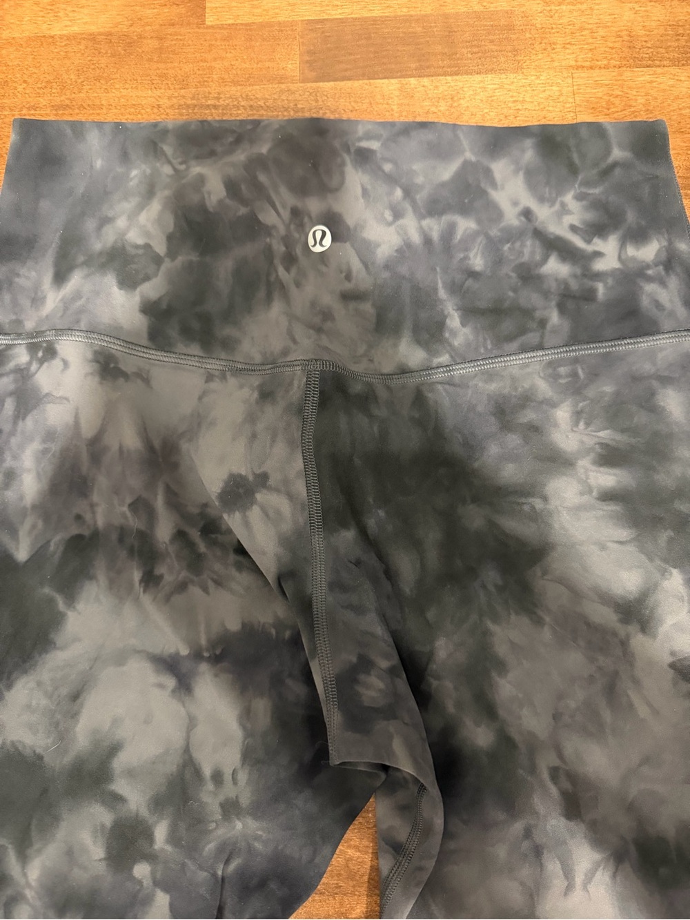 lululemon athletica Black and Gray Tie-Dye Leggings